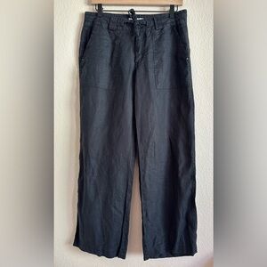 Johnny Was Calme Pants Organic Black Linen Wide Leg Women’s S Beach Lagenlook
